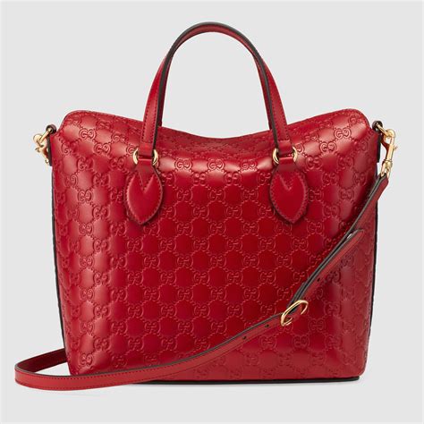 gucci lady red leather top handle bag|Gucci top closure handbags.